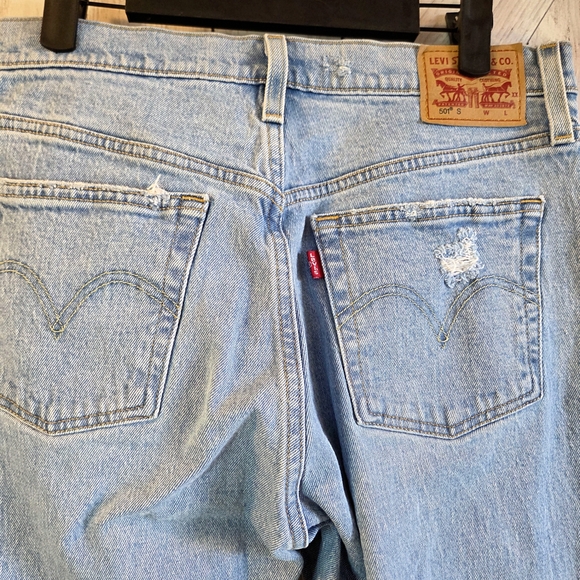 Levi's Sky Blue 501 Jeans - Picture 6 of 9